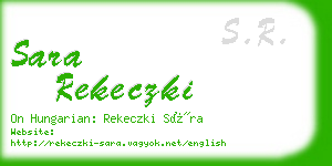 sara rekeczki business card